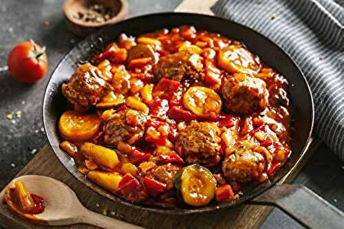 Boulettes de boeuf en sauce aigre-douce et légumes au multicuiseur cookéo