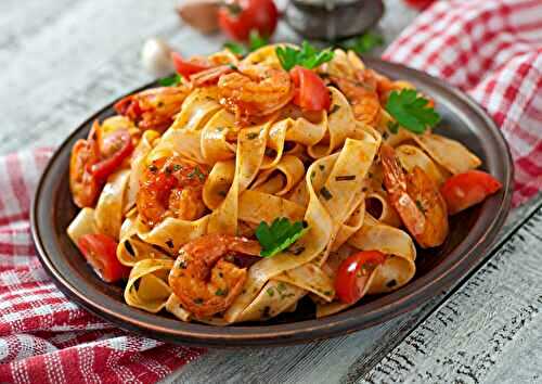 Fettuccine aux Crevettes, Tomates et Herbes au multicuiseur cookéo