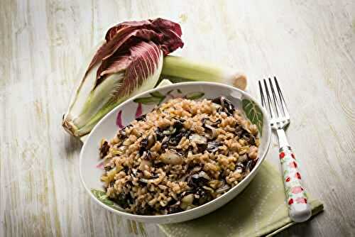 Risotto aux Endives Rouges et aux Poireaux au cookéo