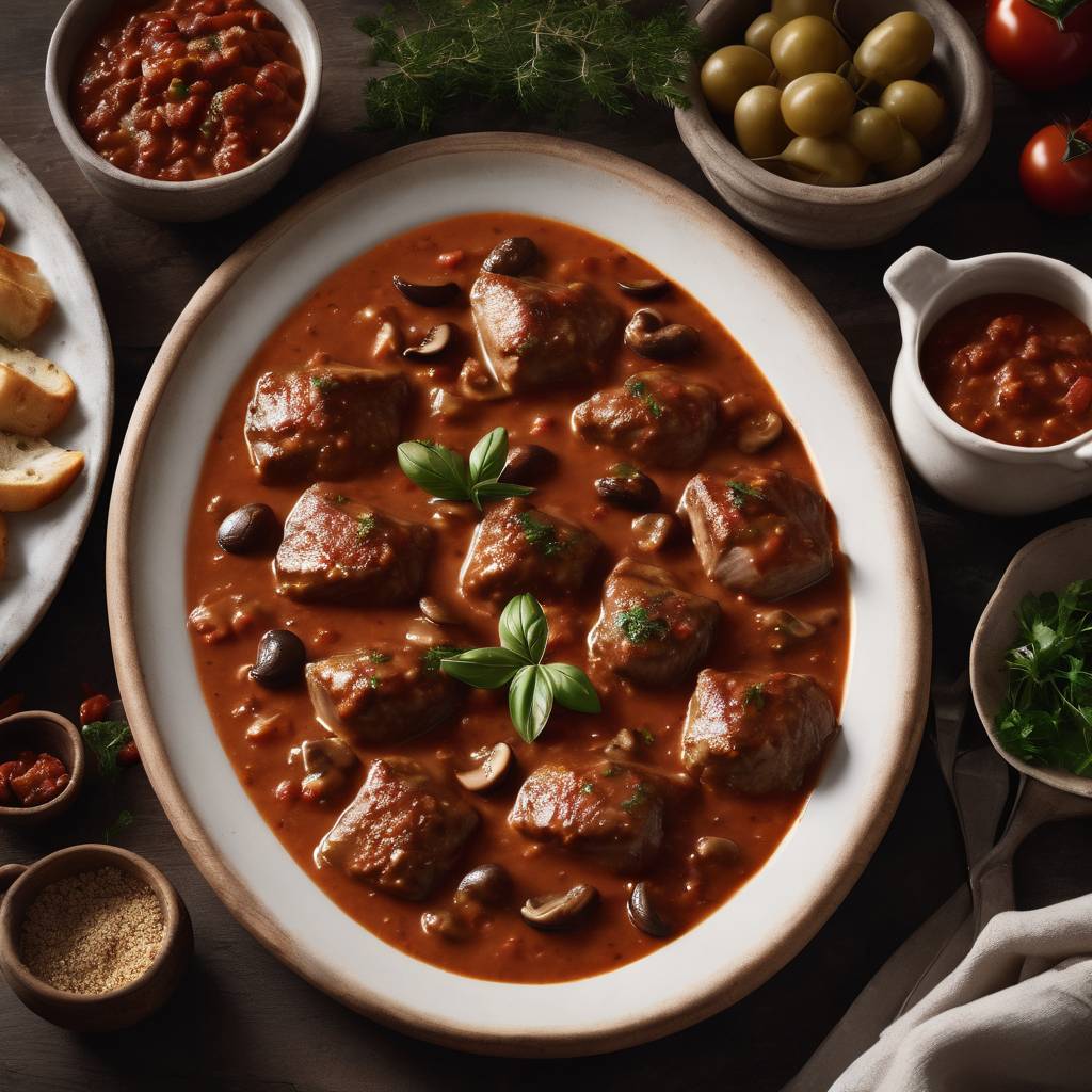 Ragoût Méditerranéen de Veau, Olives et Chorizo au cookéo