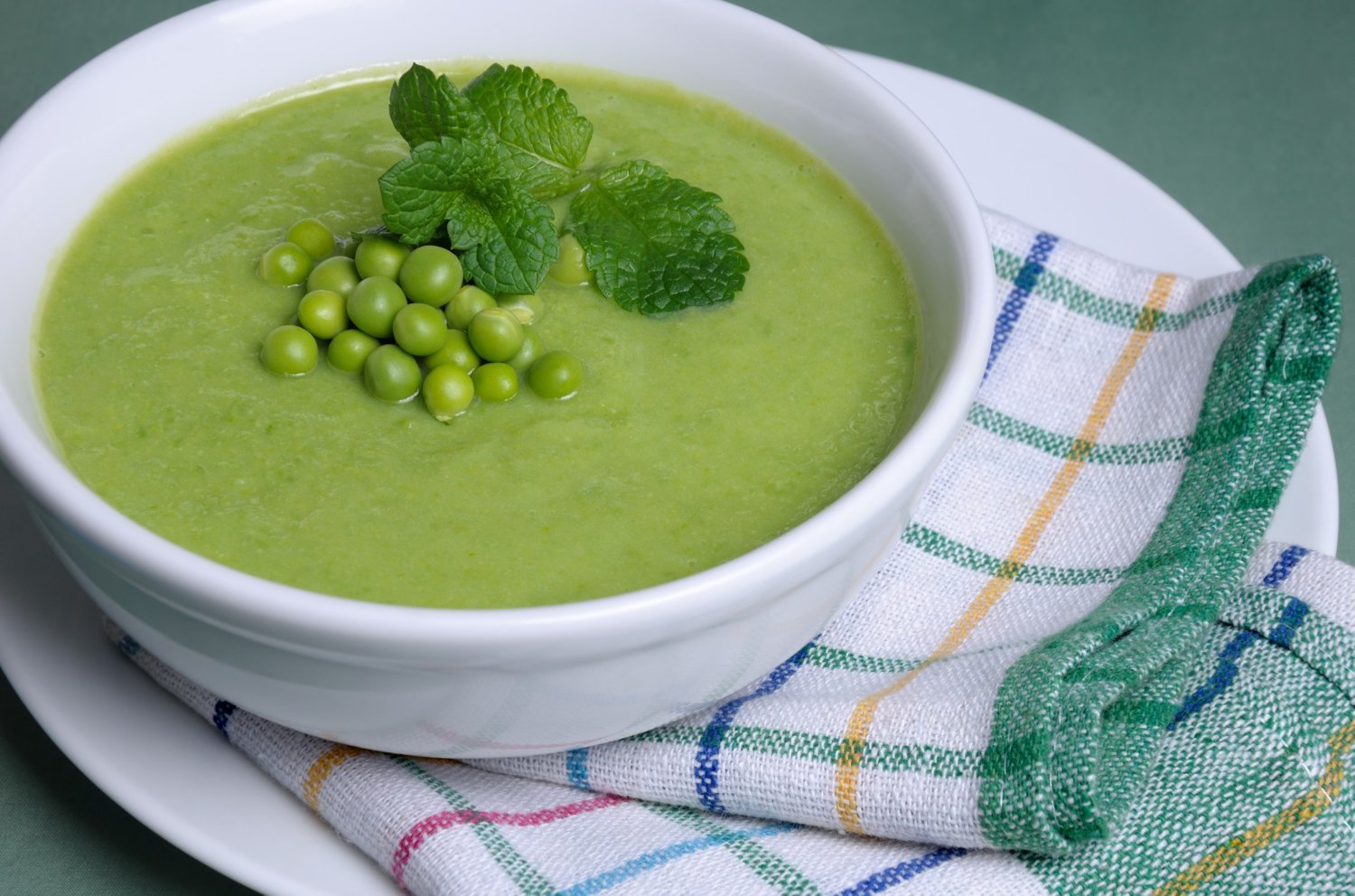 Soupe Veloutée de Petits Pois et Menthe au multicuiseur Moulinex