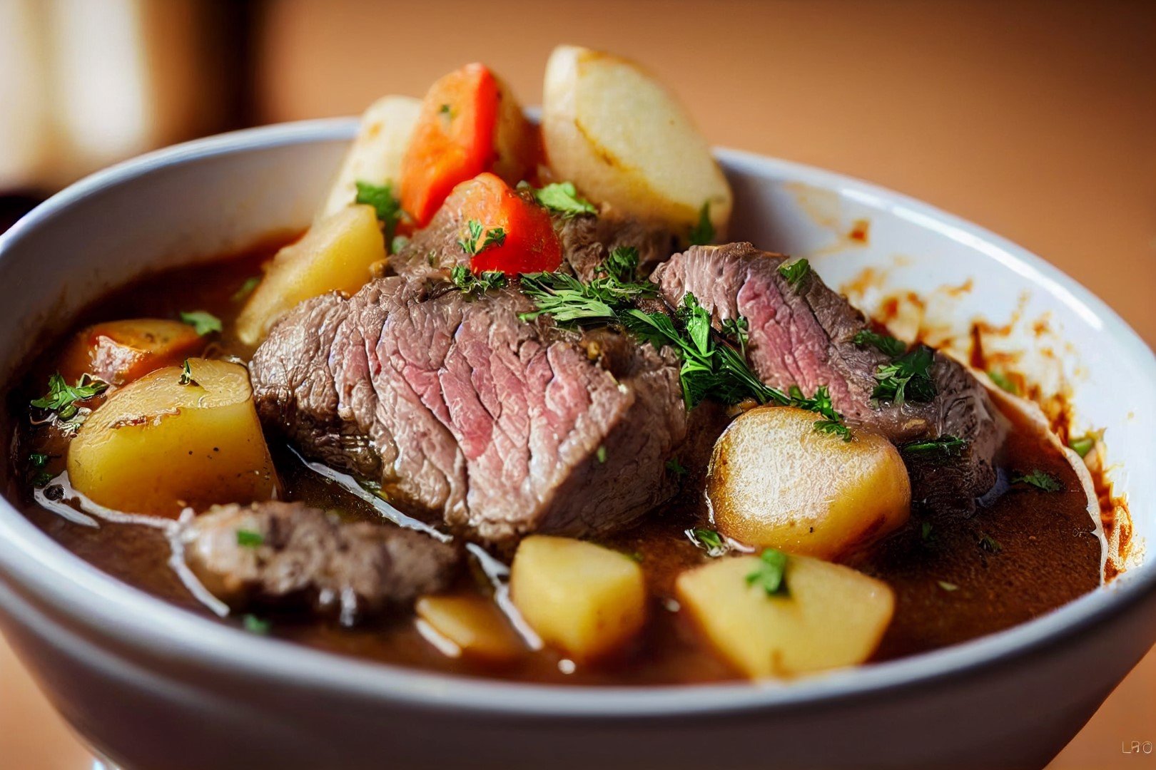 Boeuf en Sauce au Vin, Carotte et Pomme de Terre – Une Merveille au multicuiseur cookéo