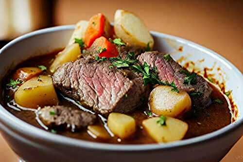 Boeuf en Sauce au Vin, Carotte et Pomme de Terre – Une Merveille au multicuiseur cookéo