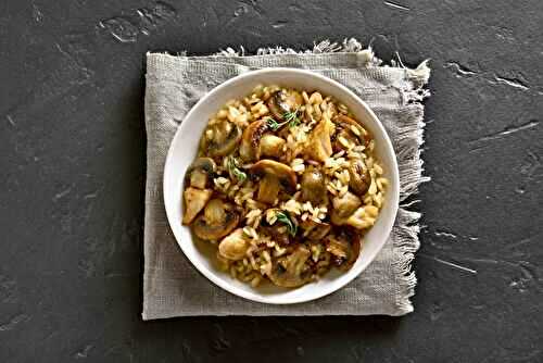 Risotto aux Champignons et Blanc de Poulet au robot multi-cuiseur Moulinex