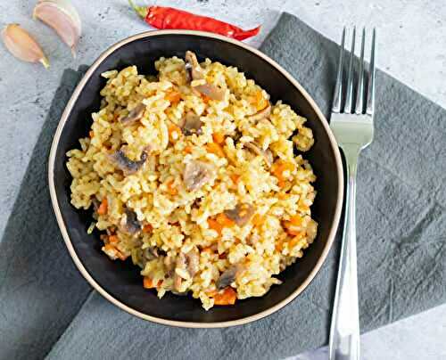 Risotto Crémeux aux Carottes et Champignons au robot multi-cuiseur cookéo