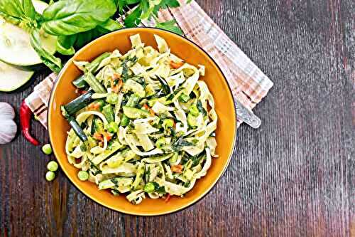 Tagliatelle aux Légumes Verts au cookéo