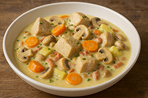 Blanquette de Dinde à l’Ancienne au multicuiseur Moulinex