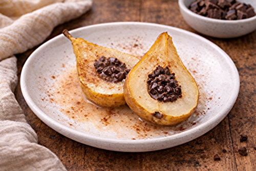 Poires vapeur au chocolat fondant au multicuiseur cookéo