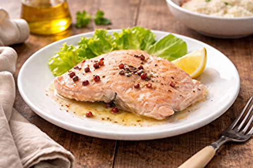 Saumon fondant au poivre rose au robot multi-cuiseur cookéo