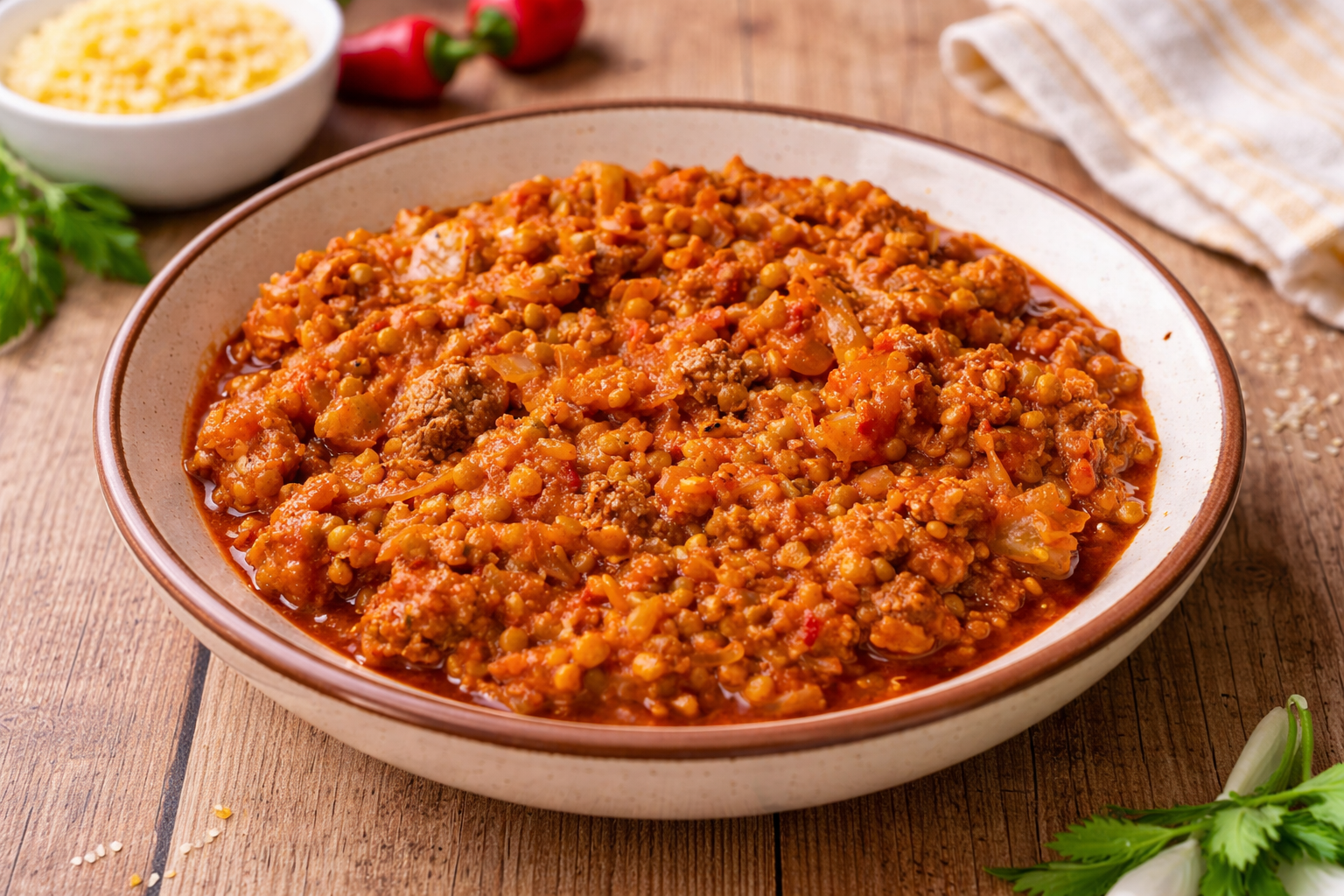 Lentilles chili express à l'autocuiseur cookéo