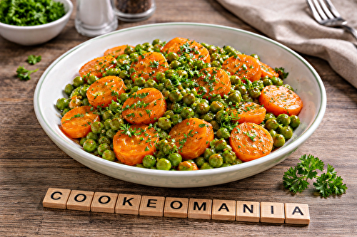 Carottes fondantes et petits pois au robot multi-cuiseur Moulinex