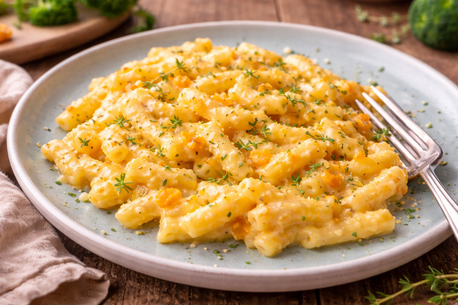 Macaronis crémeux à la butternut et fromages fumés au robot multi-cuiseur Moulinex