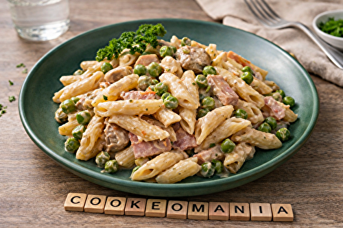 Mini penne crémeuses jambon, champignons et petits pois au multicuiseur Moulinex