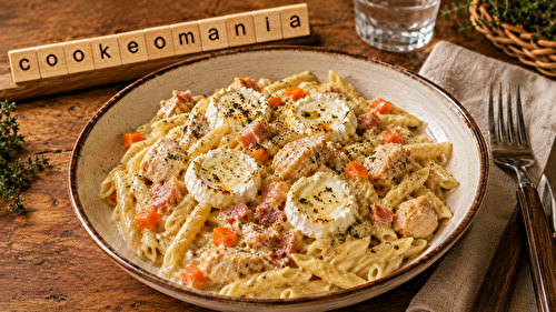 One pot pasta poulet, chèvre et miel au Cookeo, le plat crémeux sucré-salé qui change du quotidien au robot multi-cuiseur Moulinex