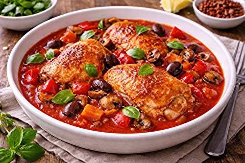 Poulet mijoté façon cacciatore express au multicuiseur cookéo