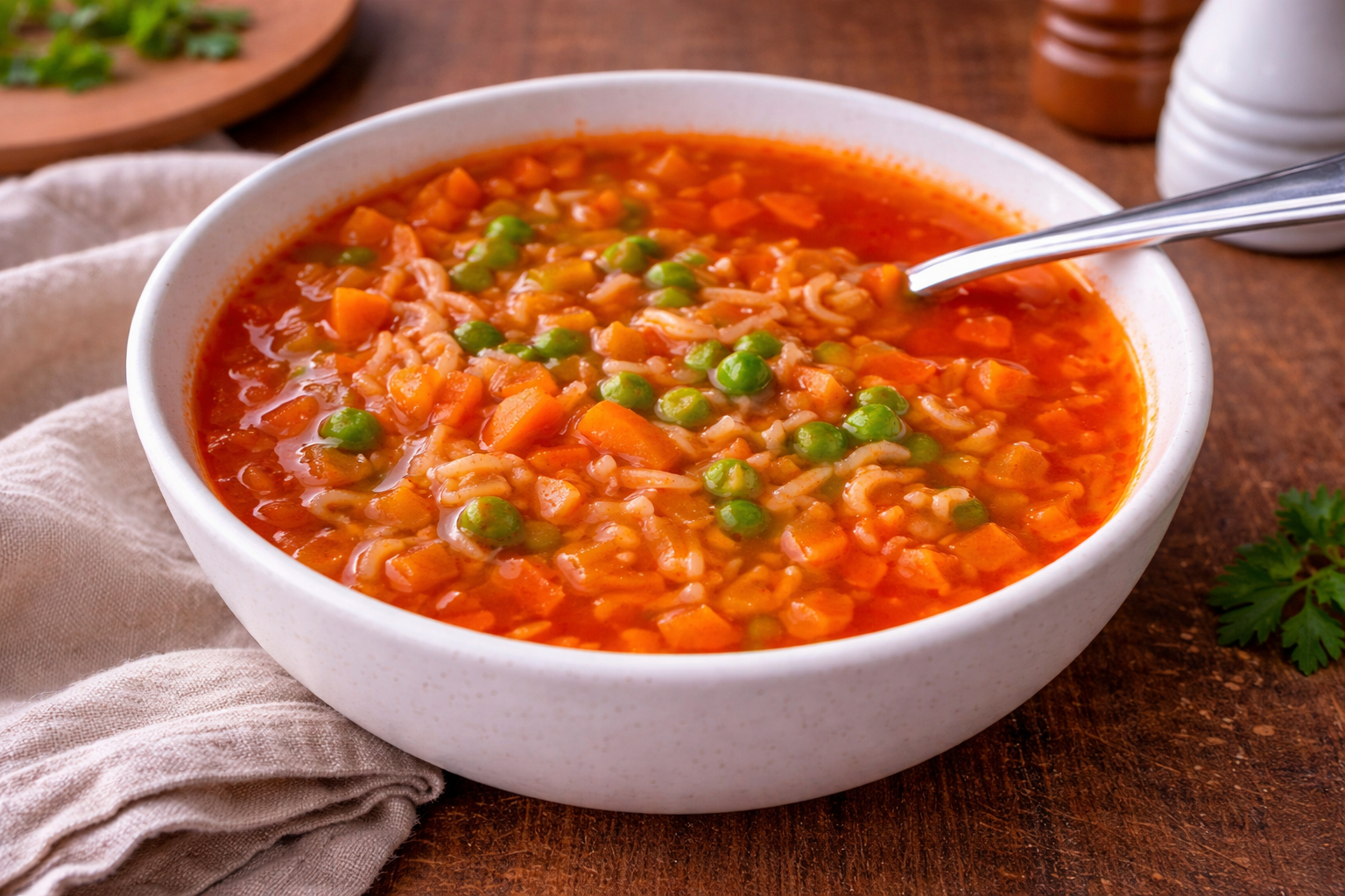 Soupe alphabet express, carottes et petits pois au cookéo