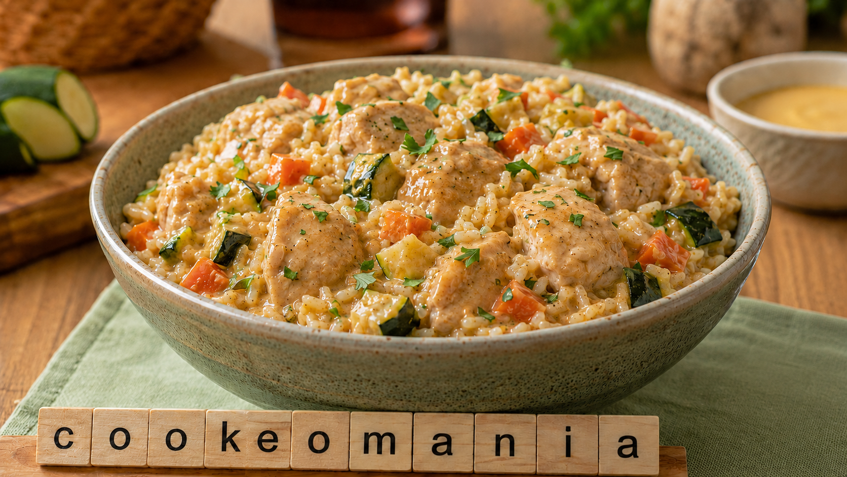 Bol de riz au poulet sauce miel moutarde au Cookeo, le repas simple qui plaît à toute la famille à l'autocuiseur Moulinex