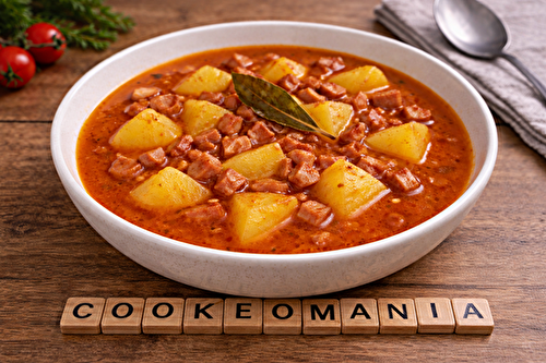 Goulash de pommes de terre à la saucisse fumée au multicuiseur Moulinex