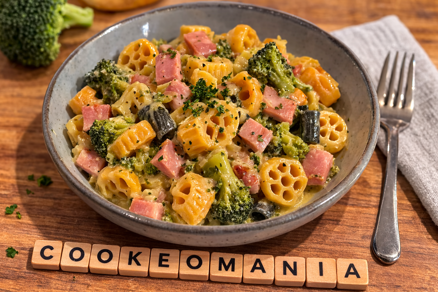 Pasta crémeuse au brocoli et jambon à l'autocuiseur Moulinex