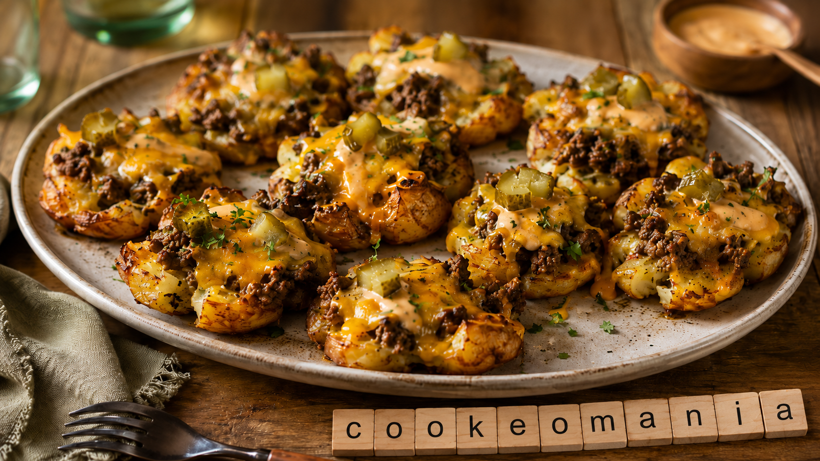 Pommes de terre smash burger gratinées au Cookeo Extra Crisp, la recette ultra gourmande façon cheeseburger au robot multi-cuiseur Moulinex