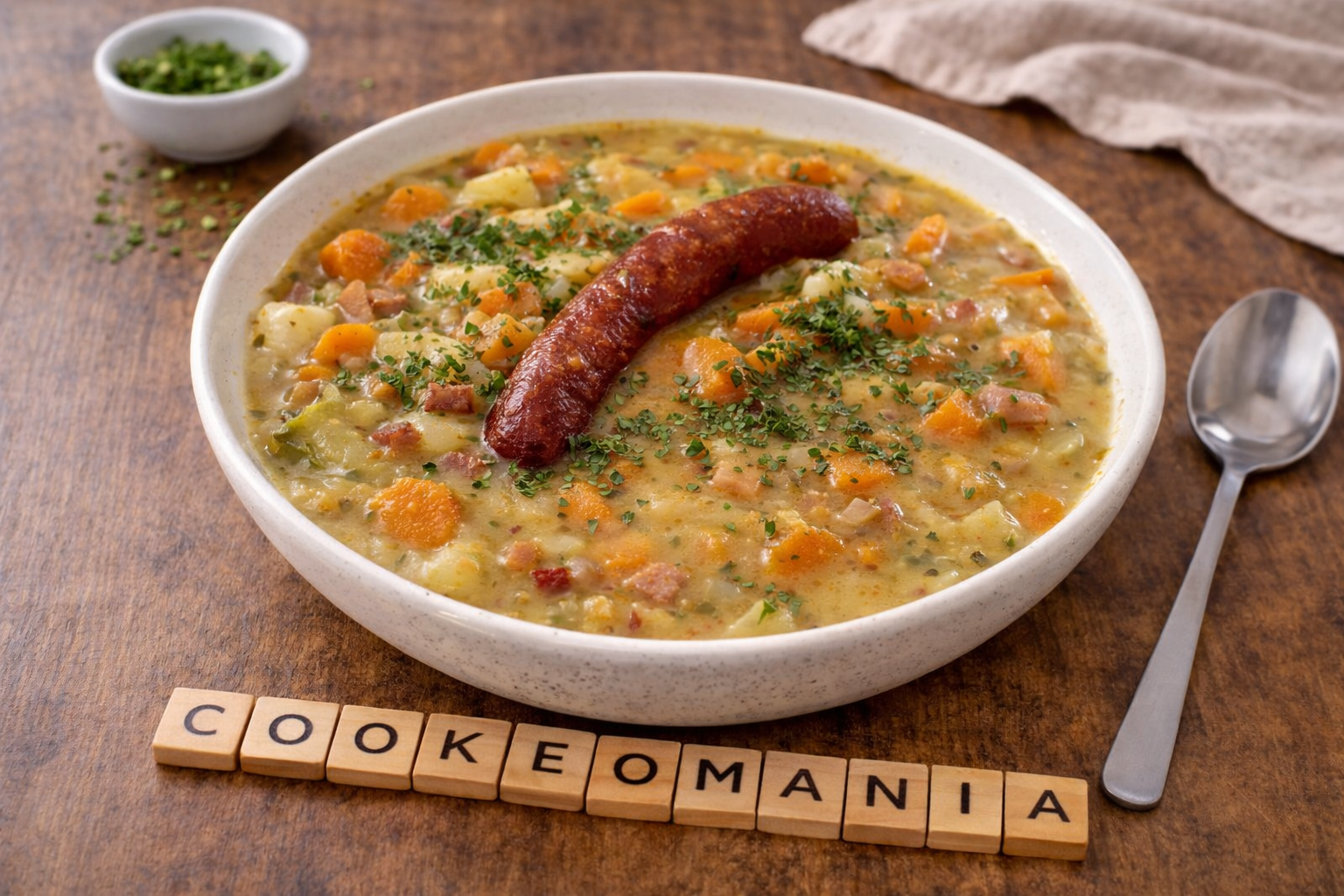 Ragoût de carottes, pommes de terre et saucisses fumées à l'autocuiseur cookéo