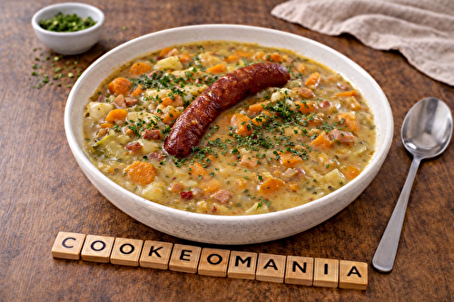 Ragoût de carottes, pommes de terre et saucisses fumées à l'autocuiseur cookéo