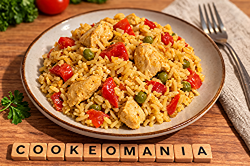 Riz façon paëlla au poulet et chorizo au robot multi-cuiseur Moulinex