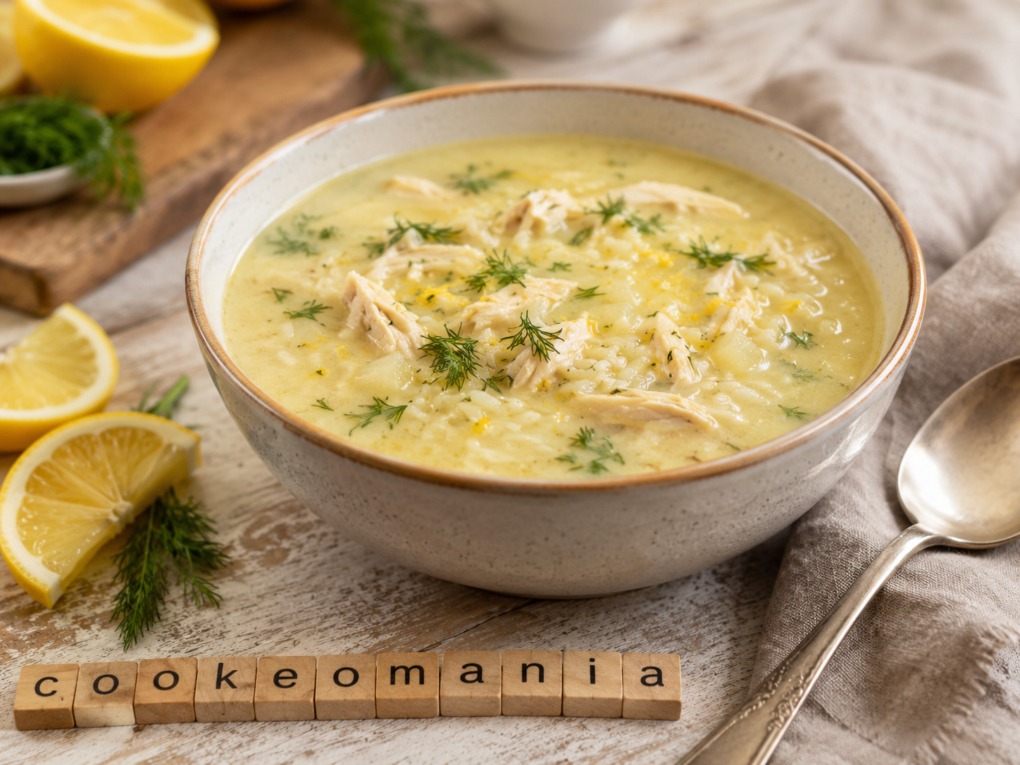 Soupe grecque avgolemono au poulet, citron et riz au Cookeo au cookéo