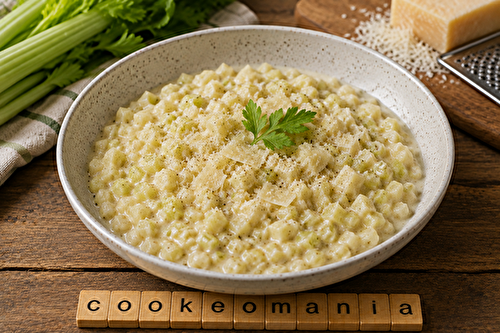 Céleri-branche crémeux façon risotto au parmesan à l'autocuiseur cookéo