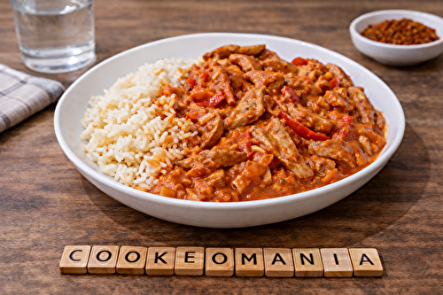 Émincé de porc crémeux aux poivrons et tomates à l'autocuiseur cookéo