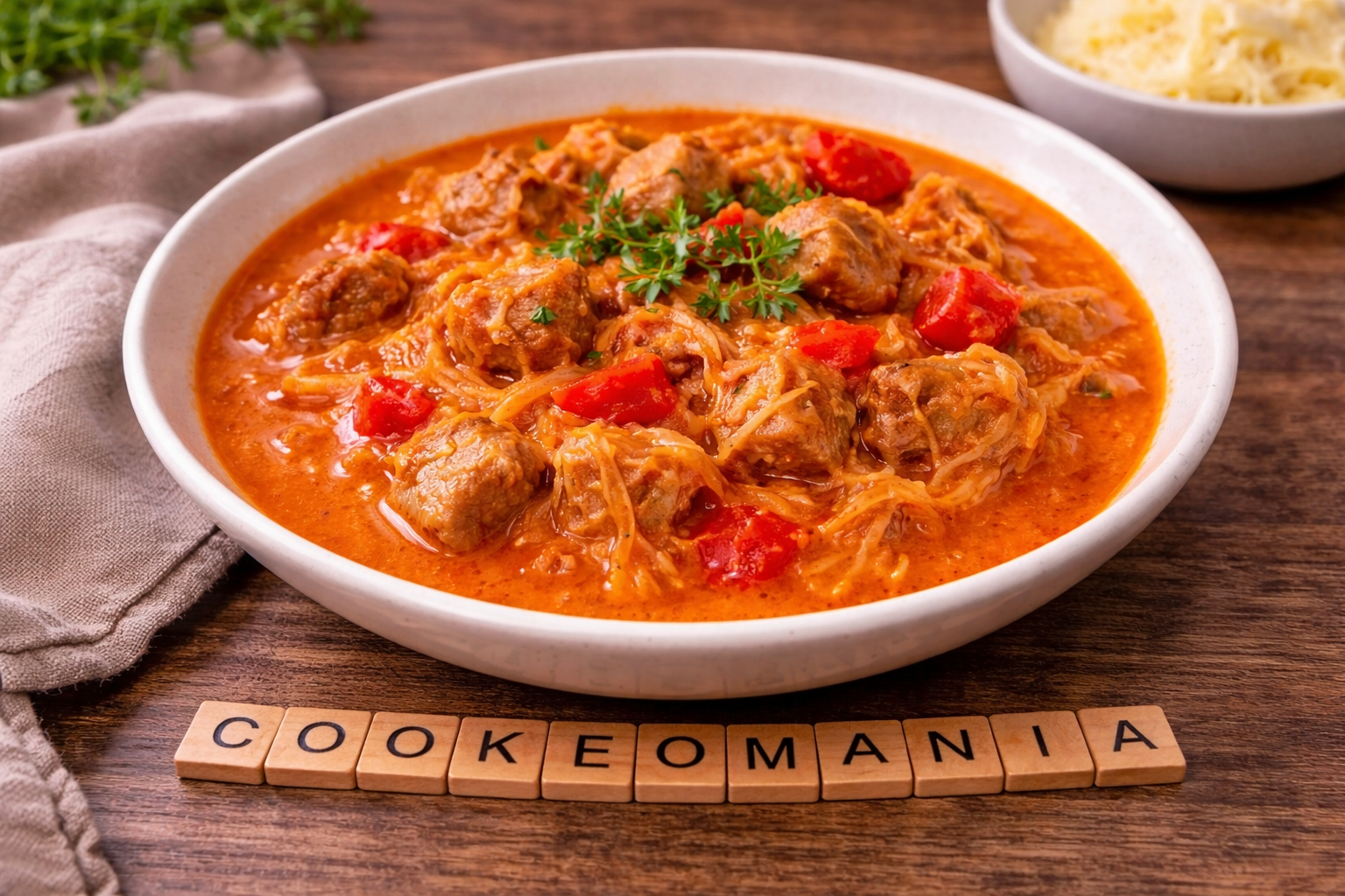 Goulash de porc à la choucroute à l'autocuiseur Moulinex