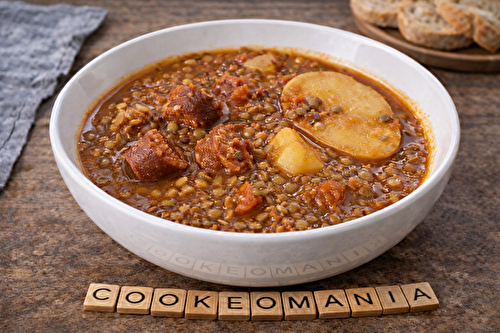 Lentilles mijotées au chorizo et légumes au multicuiseur Moulinex