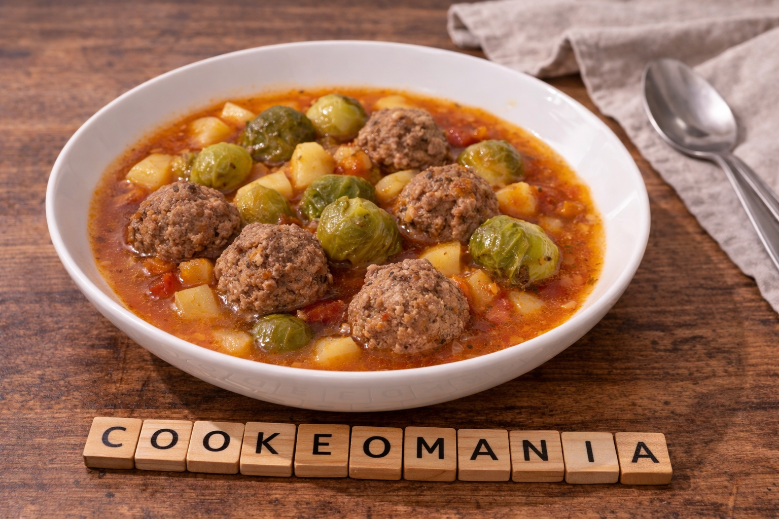 Ragoût de choux de Bruxelles et boulettes de bœuf à l'autocuiseur cookéo
