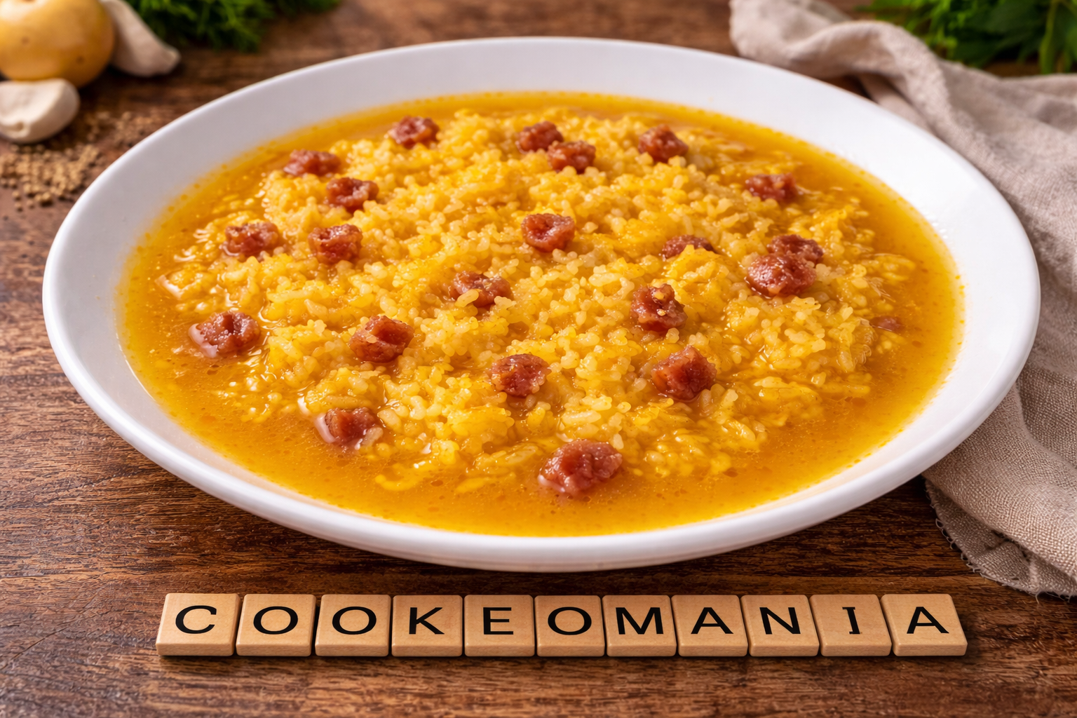Riz rond façon bouillon au jambon serrano à l'autocuiseur cookéo
