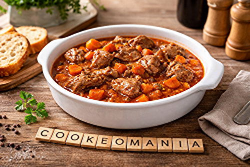 Sauté de porc mijoté à la tomate et au vin rouge au multicuiseur cookéo