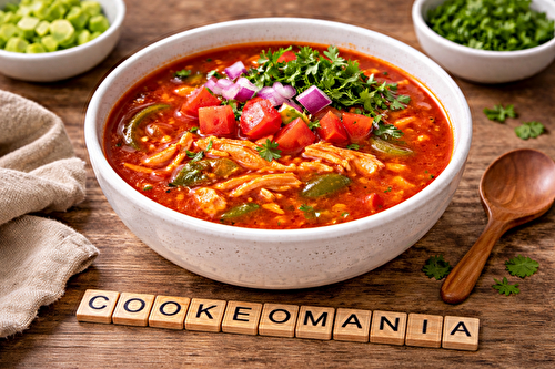 Soupe fajitas de poulet cétogène à l'autocuiseur Moulinex