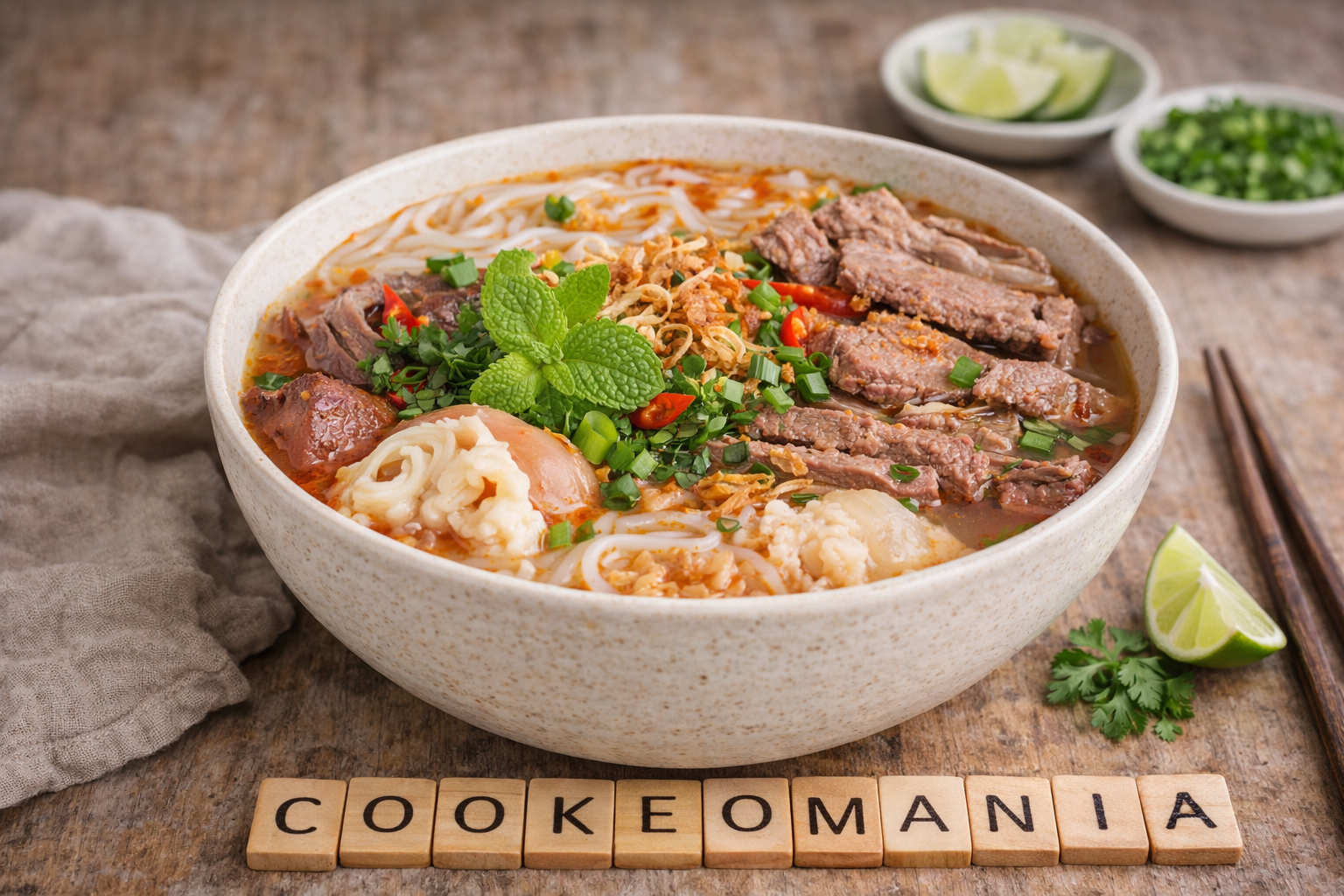 Bún bò épicé à l'autocuiseur cookéo