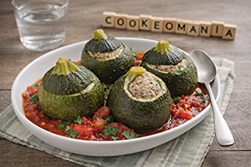 Courgettes rondes farcies à la tomate au multicuiseur cookéo