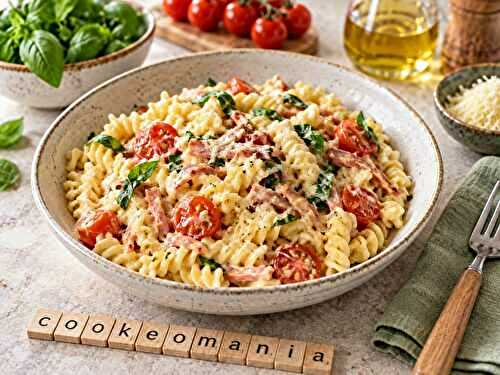 Fusilli fondants au jambon, tomates cerises et gruyère au robot multi-cuiseur cookéo