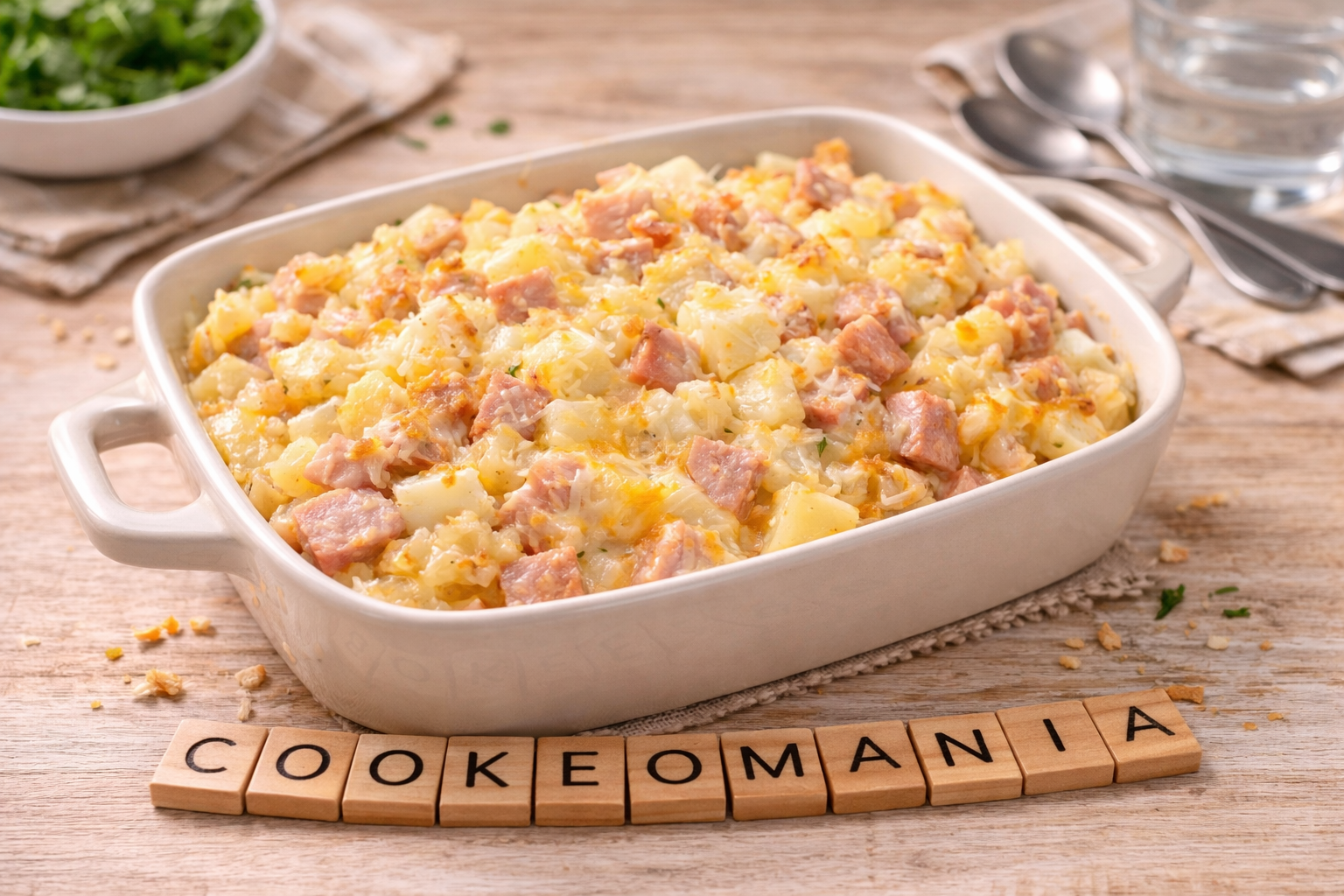 Gratin fondant pommes de terre jambon au cookéo