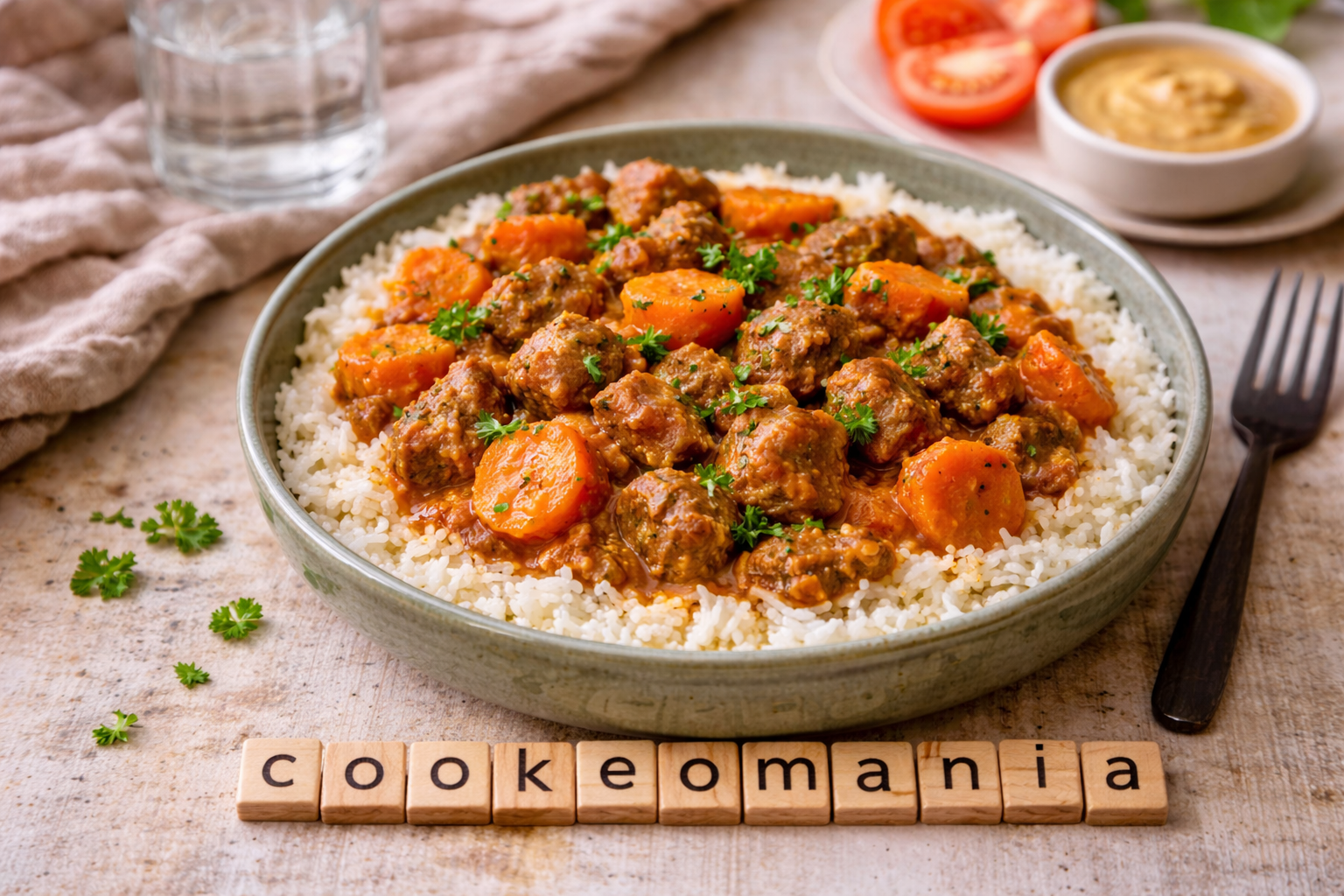 Mafé de bœuf express à la patate douce au multicuiseur Moulinex