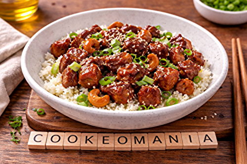 Poulet cétogène façon chinoise aux noix de cajou au cookéo