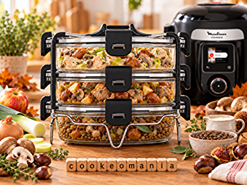 3 repas aux châtaignes avec le Batchcooker Moulinex au robot multi-cuiseur Moulinex