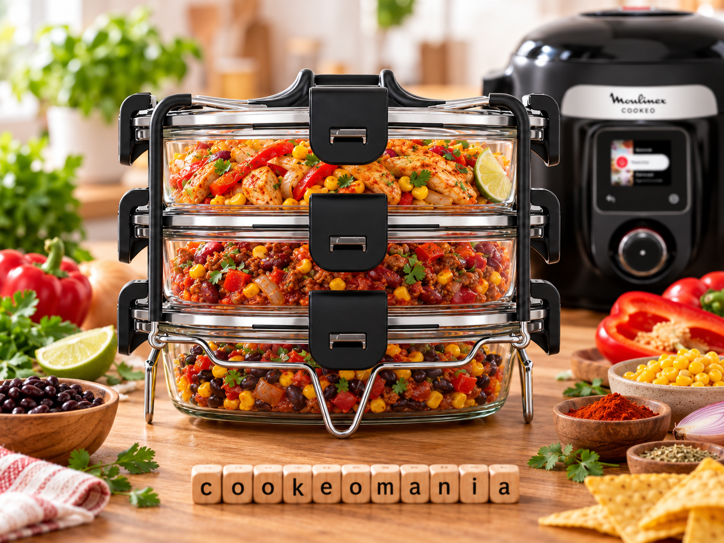 3 repas façon tex-mex avec le Batchcooker Moulinex au multicuiseur Moulinex