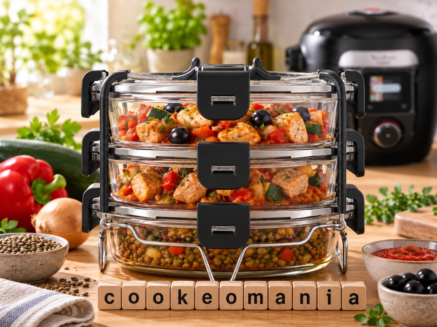 3 repas méditerranéens avec le Batchcooker Moulinex à l'autocuiseur cookéo