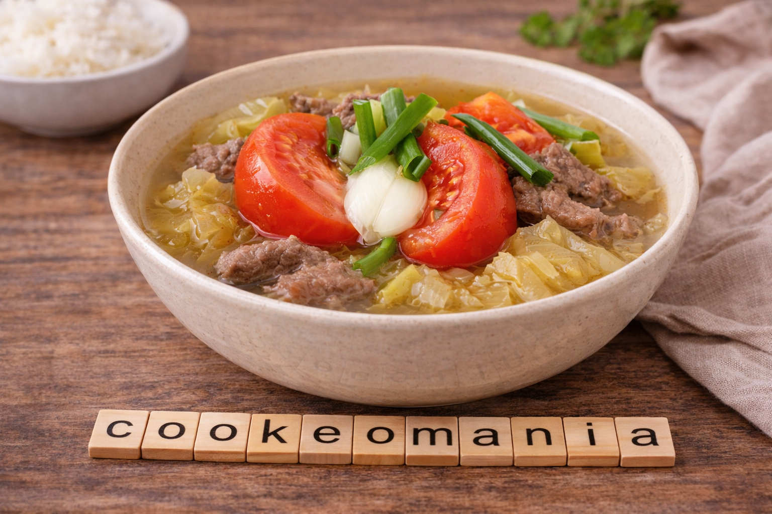 Bœuf mijoté à la tomate et au chou fermenté au cookéo