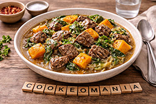 Bœuf mijoté au potimarron et chou vert au multicuiseur cookéo
