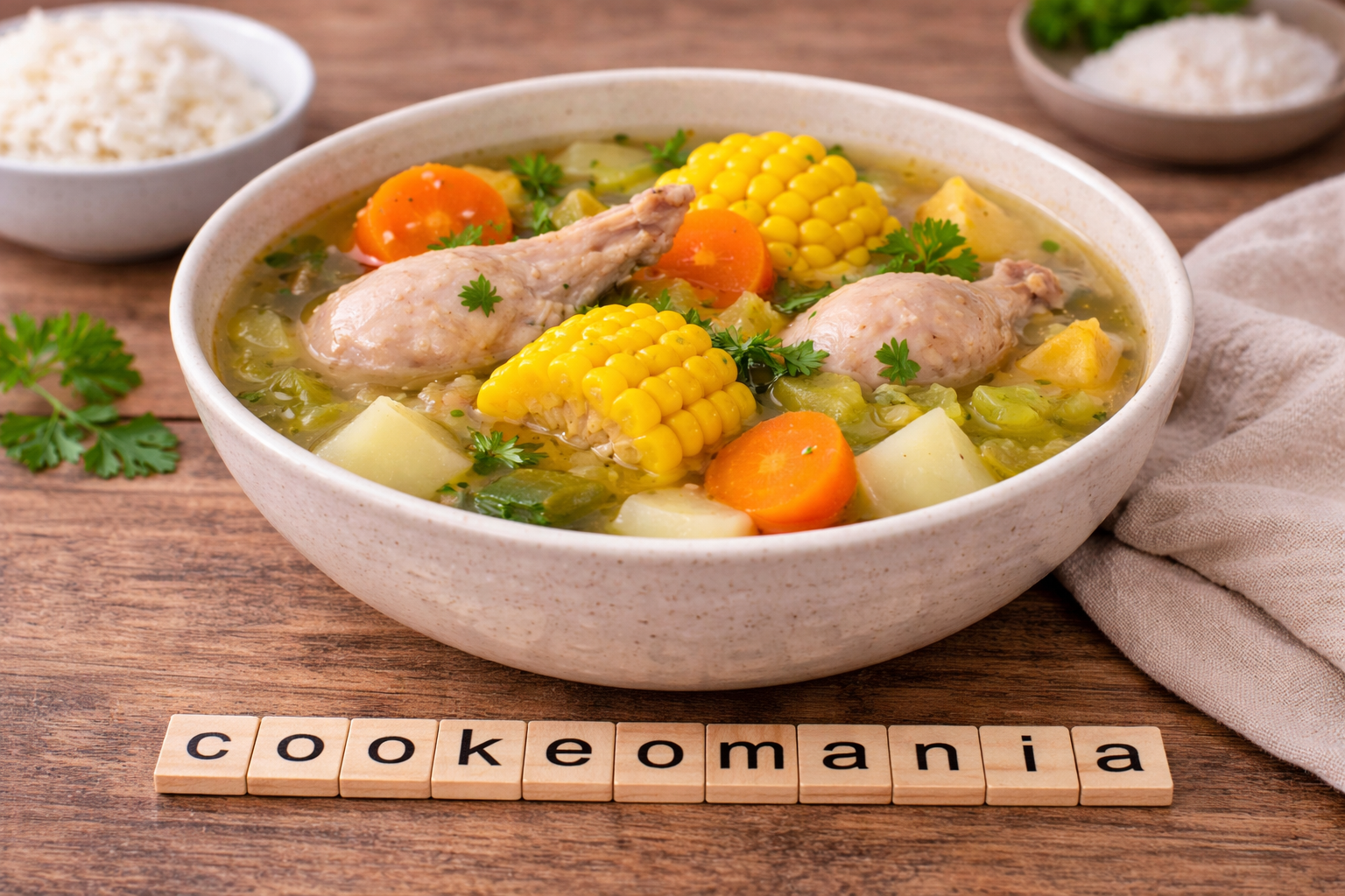 Bouillon de poulet aux légumes du jardin au multicuiseur Moulinex
