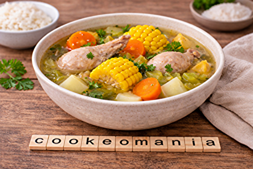 Bouillon de poulet aux légumes du jardin au multicuiseur Moulinex