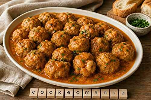 Boulettes de lotte et gambas en sauce verte au multicuiseur cookéo